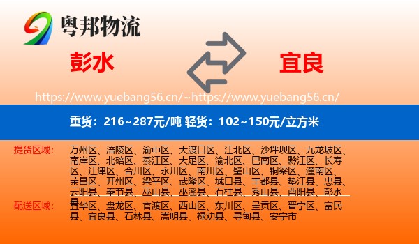 彭水到宜良县物流