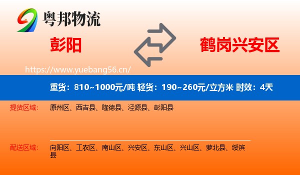 彭阳到兴安区物流专线名片