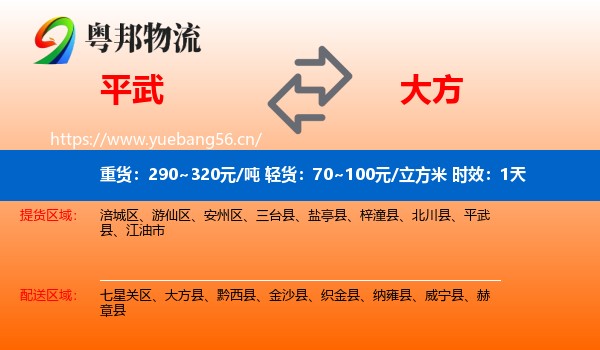 平武到大方县物流专线名片