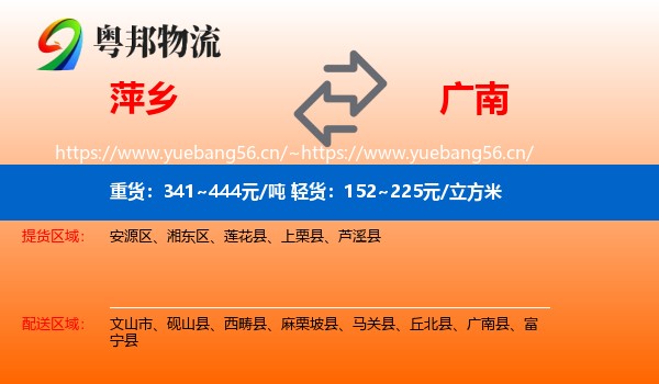 萍乡到广南县物流