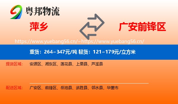萍乡到前锋区物流