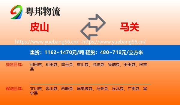 皮山到马关县物流