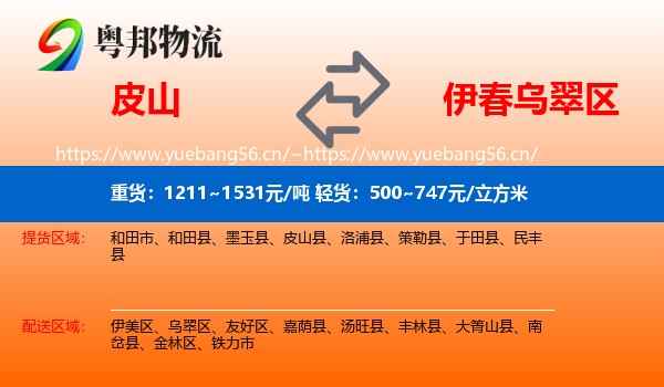 皮山到乌翠区物流