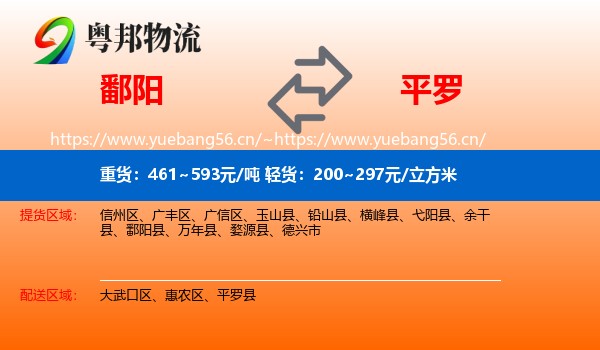 鄱阳到平罗县物流