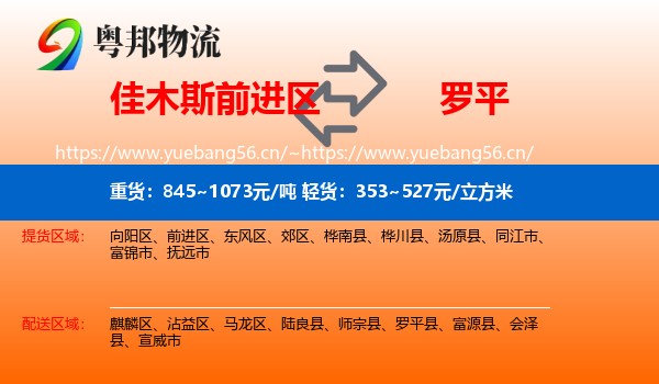 佳木斯前进区到罗平县物流