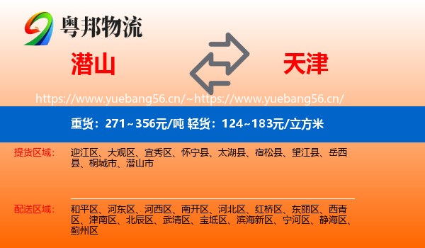 潜山市到天津物流专线