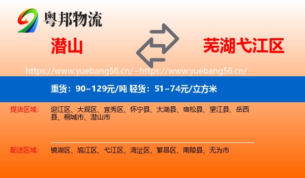 潜山到弋江区物流