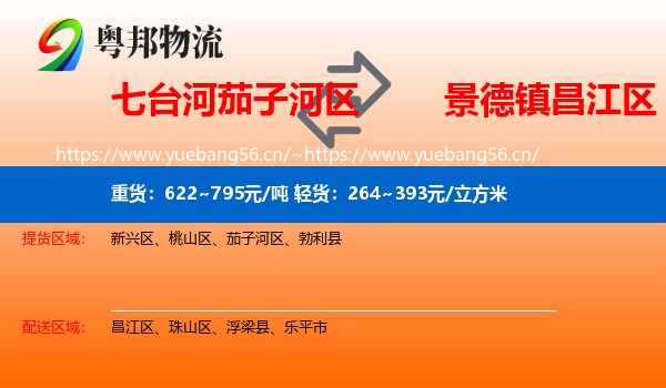 七台河茄子河区到昌江区物流