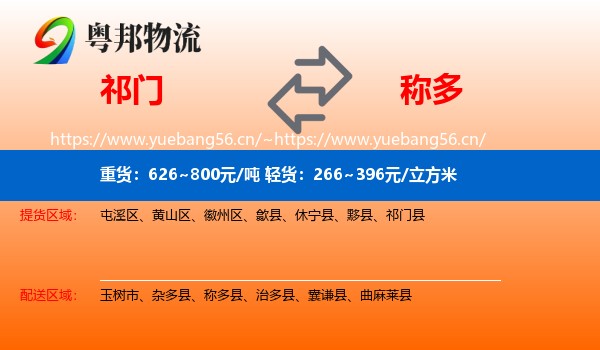 祁门到称多县物流