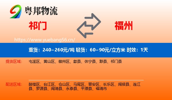 祁门到福州物流专线名片