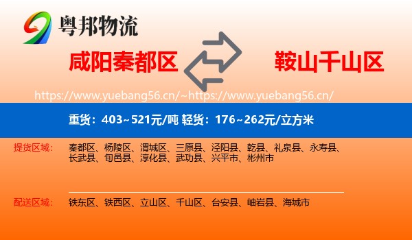 咸阳秦都区到千山区物流