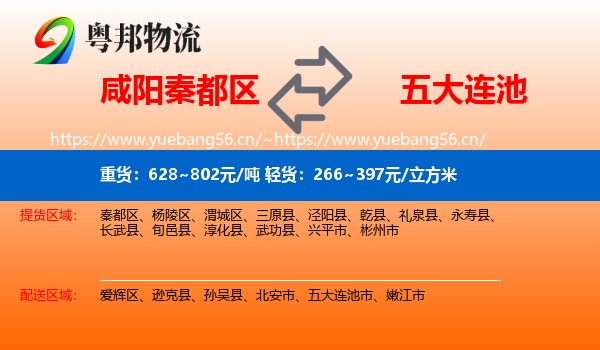 咸阳秦都区到五大连池市物流