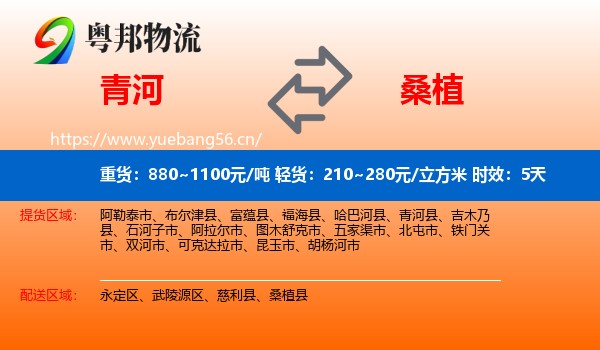 青河到桑植县物流专线名片