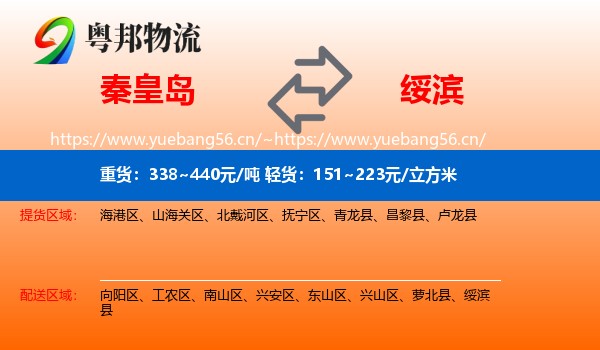 秦皇岛到绥滨县物流专线