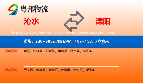 沁水到溧阳市物流