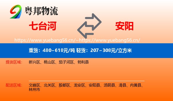 七台河到安阳物流