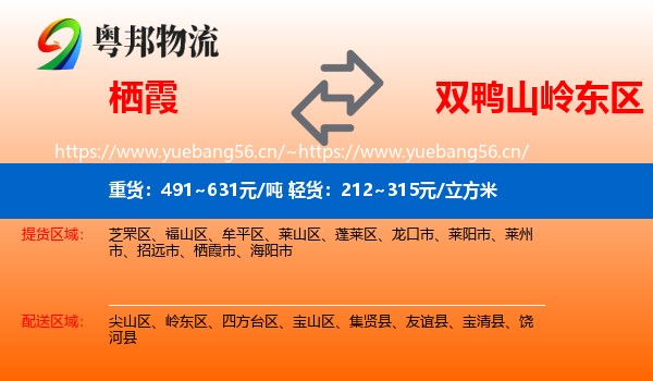 栖霞市到岭东区物流专线