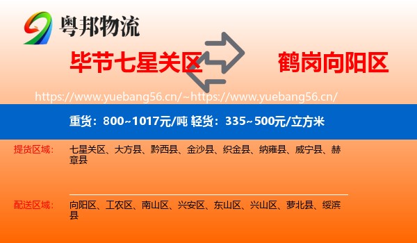 七星关区到向阳区物流专线