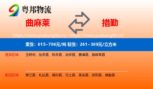 曲麻莱到措勤县物流