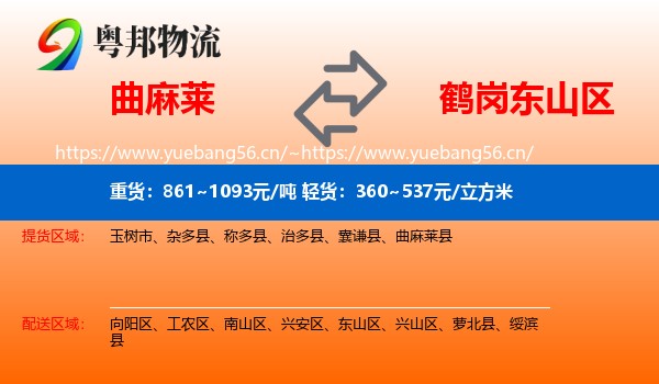 曲麻莱县到东山区物流专线