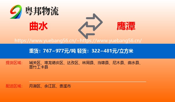 曲水县到鹰潭物流专线