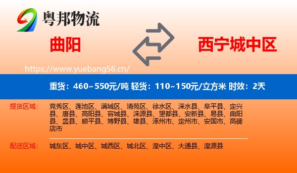 曲阳到城中区物流专线名片