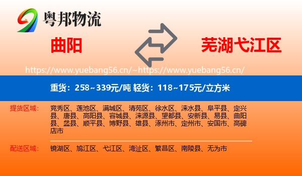 曲阳到弋江区物流
