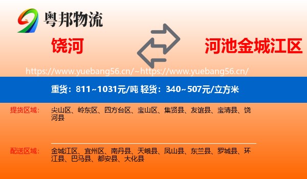饶河到金城江区物流