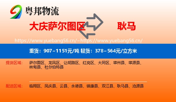大庆萨尔图区到耿马县物流