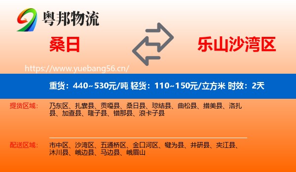 桑日到沙湾区物流专线名片
