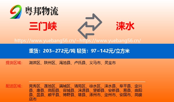 三门峡到涞水县物流