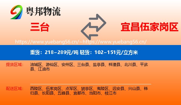 三台到伍家岗区物流