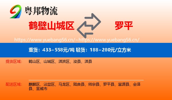 鹤壁山城区到罗平县物流