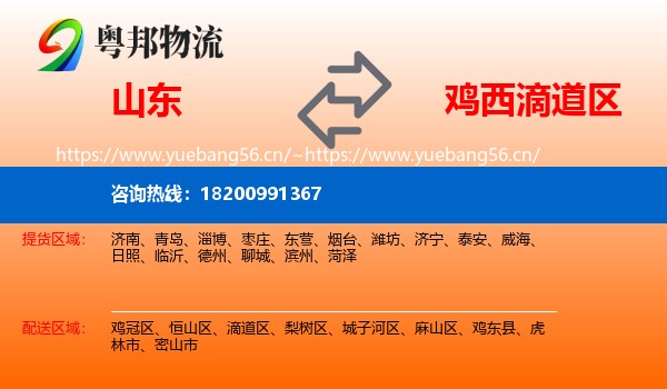 山东到滴道区物流