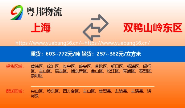 上海到岭东区物流