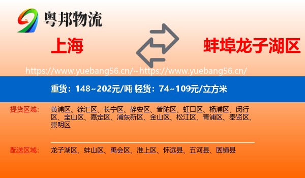 上海到龙子湖区物流
