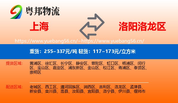 上海到洛龙区物流