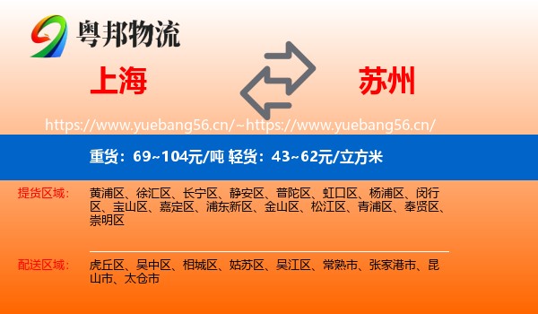 上海到苏州物流