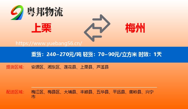 上栗到梅州物流专线名片