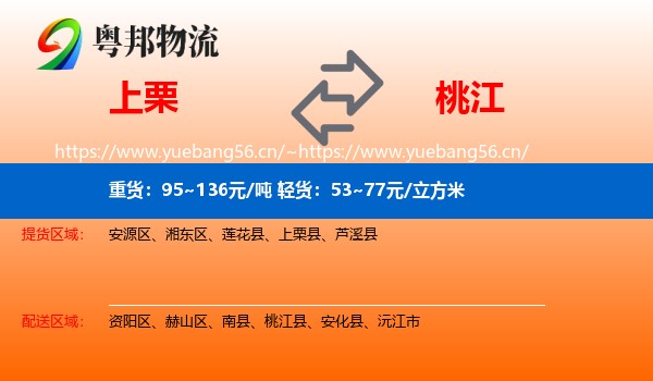 上栗到桃江县物流