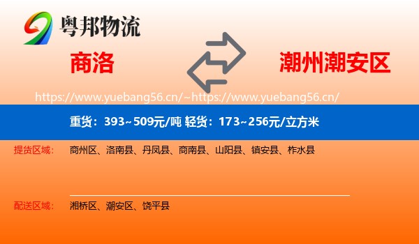 商洛到潮安区物流