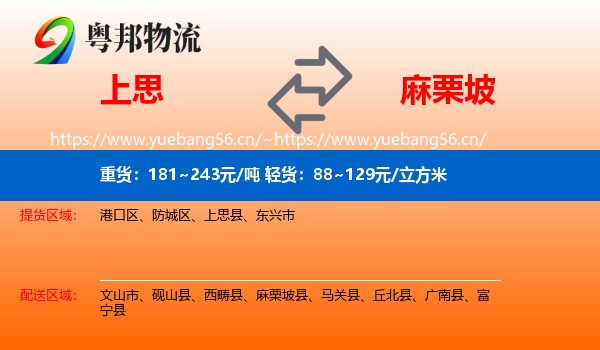 上思到麻栗坡县物流