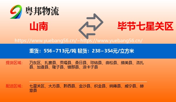 山南到七星关区物流