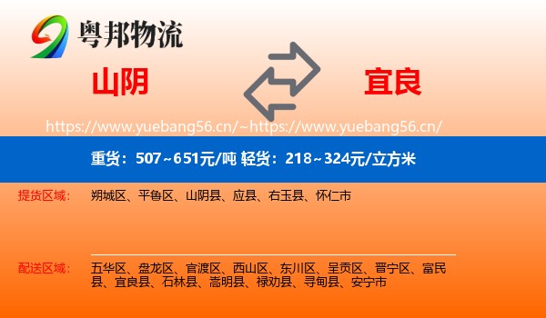 山阴到宜良县物流
