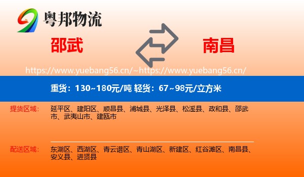 邵武到南昌物流