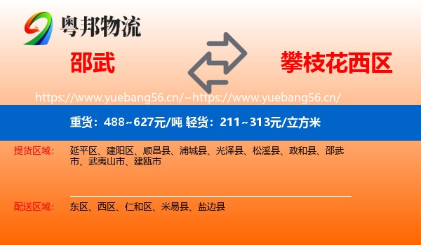 邵武到西区物流