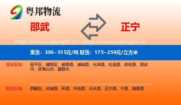 邵武到正宁县物流
