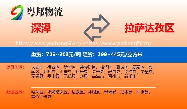 深泽到达孜区物流