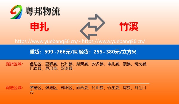 申扎到竹溪县物流