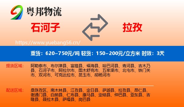 石河子到拉孜县物流专线名片